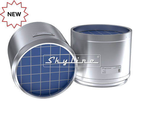 DJ0715 Skyline Aftermarket DPF for Detroit Diesel DD5 DD8 with "NEW" star denoting a new product